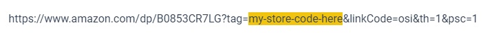 This is an Amazon Affiliate link with the store code highlighted