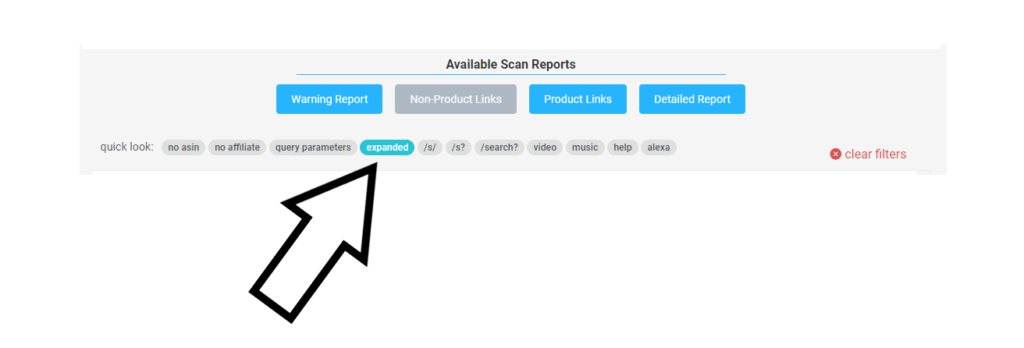 You can see your expanded links by going to the Non-product Report and clicking the "expanded" filter