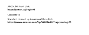 Here is what your AMZN.TO Amazon Affiliate Product links will look like after Linkmoney App converts them to standard Amazon Affiliate product links