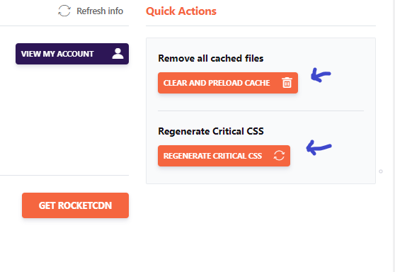 Clear the cache and regenerate CSS with the Wp Rocket Plugin