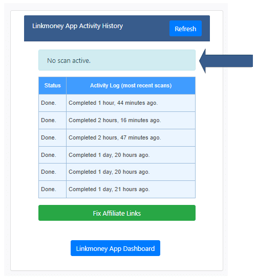 Plugin scan status indicator