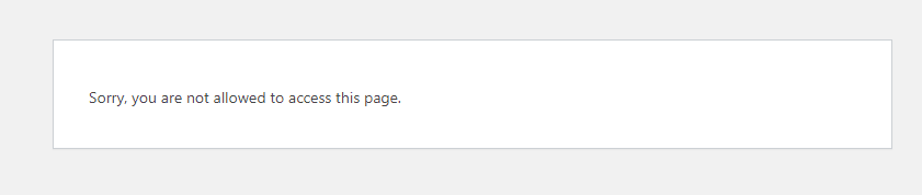 Sorry, you are not allowed to access this page