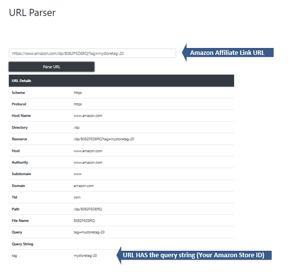 URL Parser HAS query string