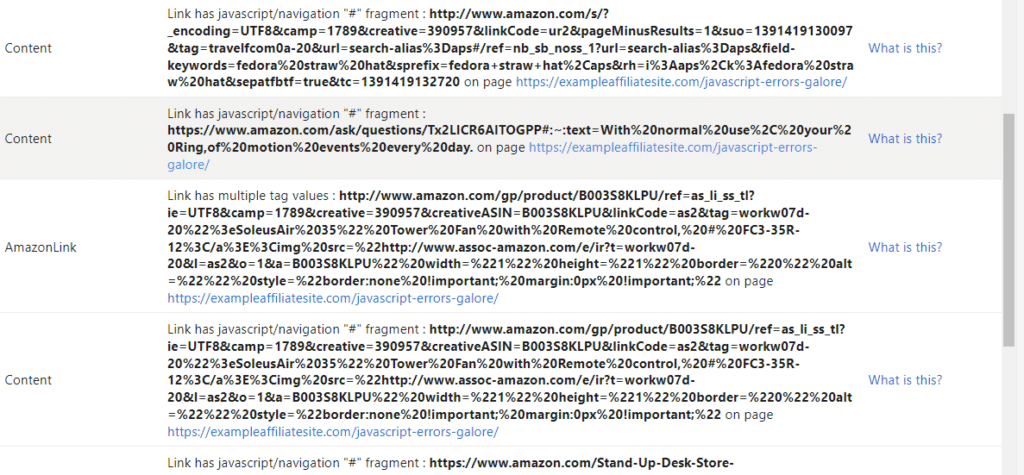 Invalid Amazin Affiliate Links
