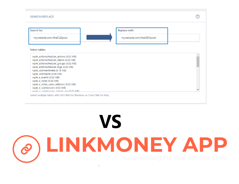 Linkmoney vs Search and Replace