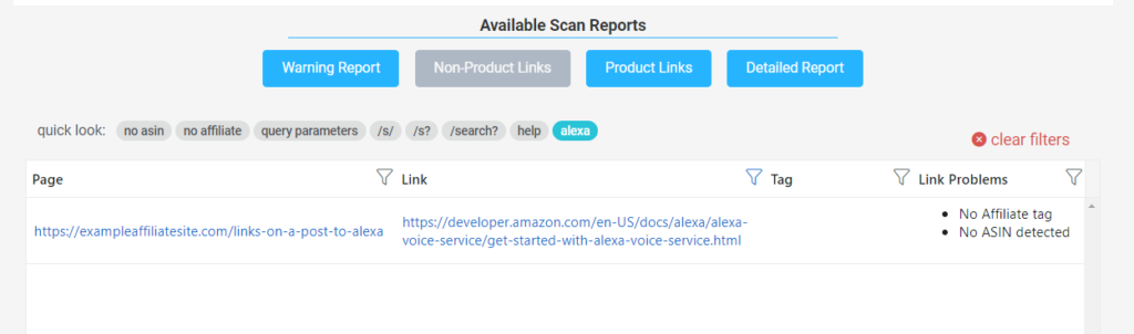 Non-Product Link Alexa Developer link example