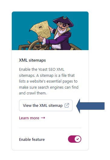 Yoast Plugin XML Sitemaps View XML Sitemap Button